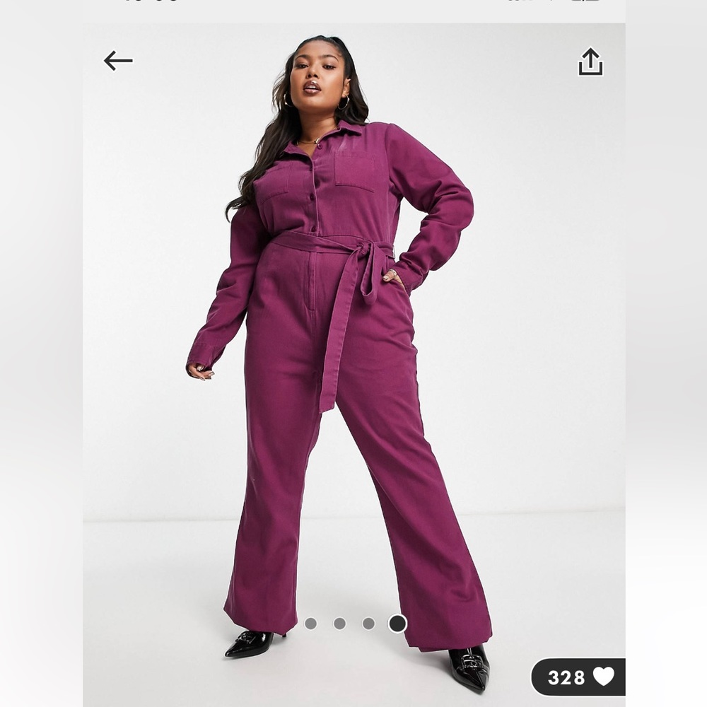 Purple-Plum ASOS Curve Jumpsuit